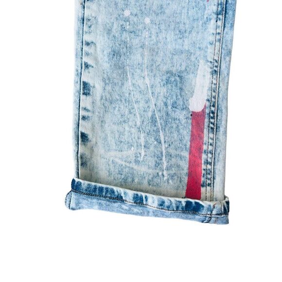 Encrypted Barbados Distressed Skinny Fit Ice Wash Paint Jeans E824583-IW Youth 2 - Picture 13 of 13